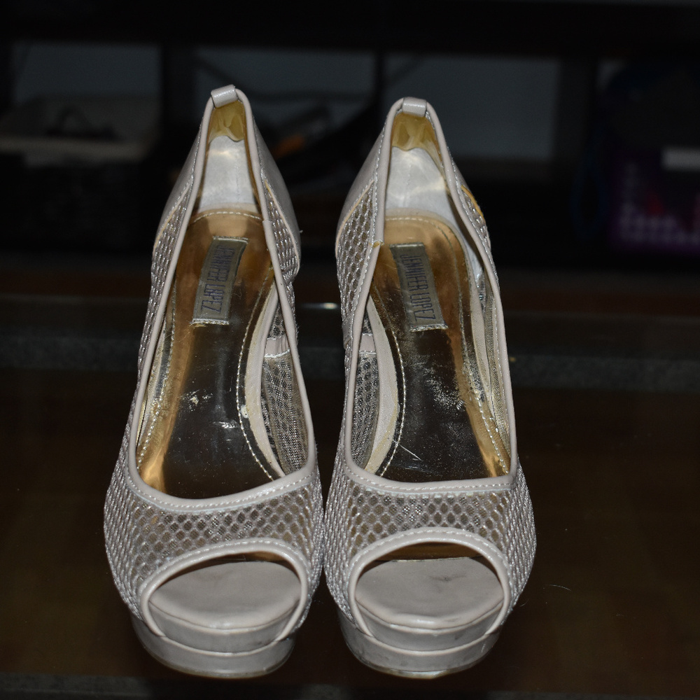 Jennifer Lopez Starlet Nude Platform Heels